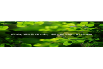 糖心vlog nana：糖心vlog传媒作品(《